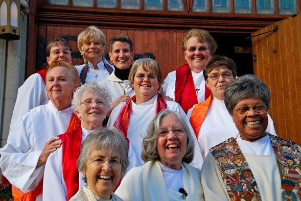 A smiling group of womenpriests